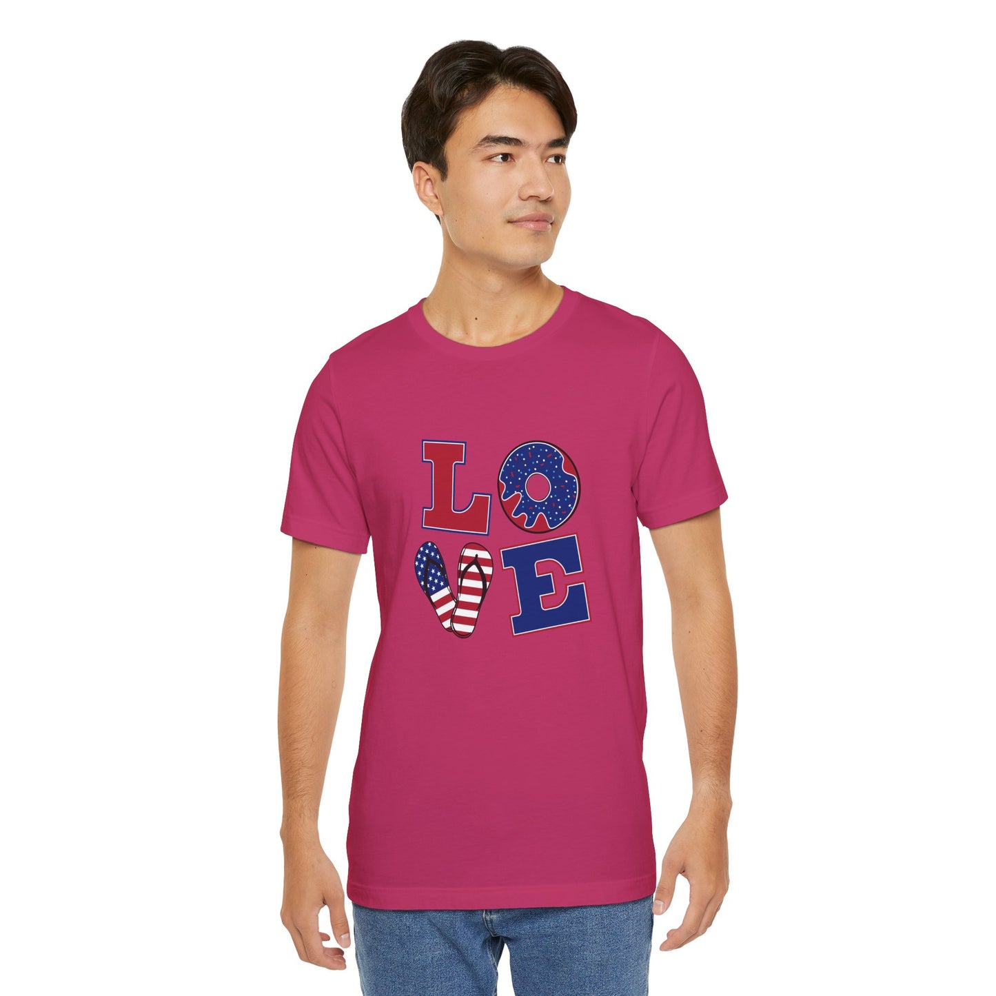 Love Unisex Tee for Independence Day