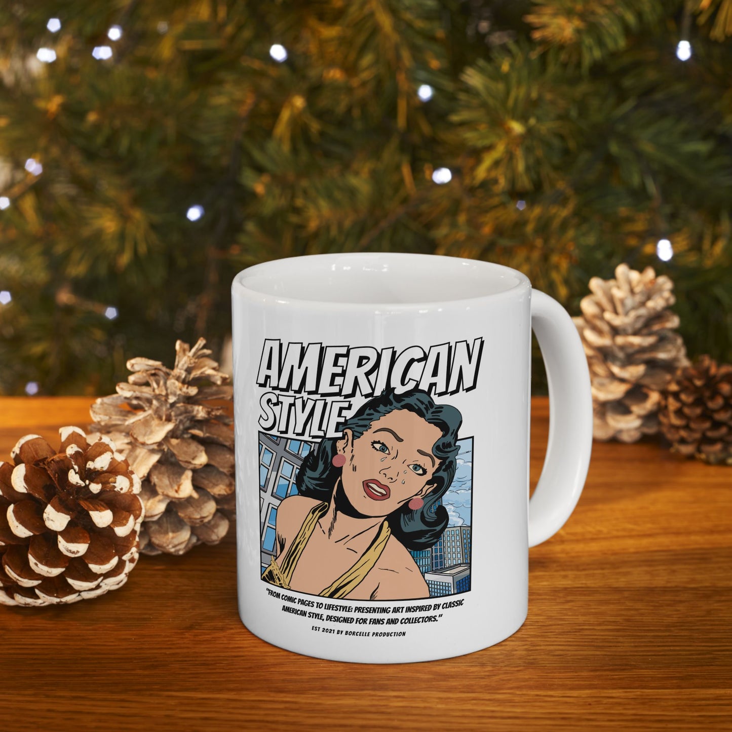 Vintage Comic Style Ceramic Mug