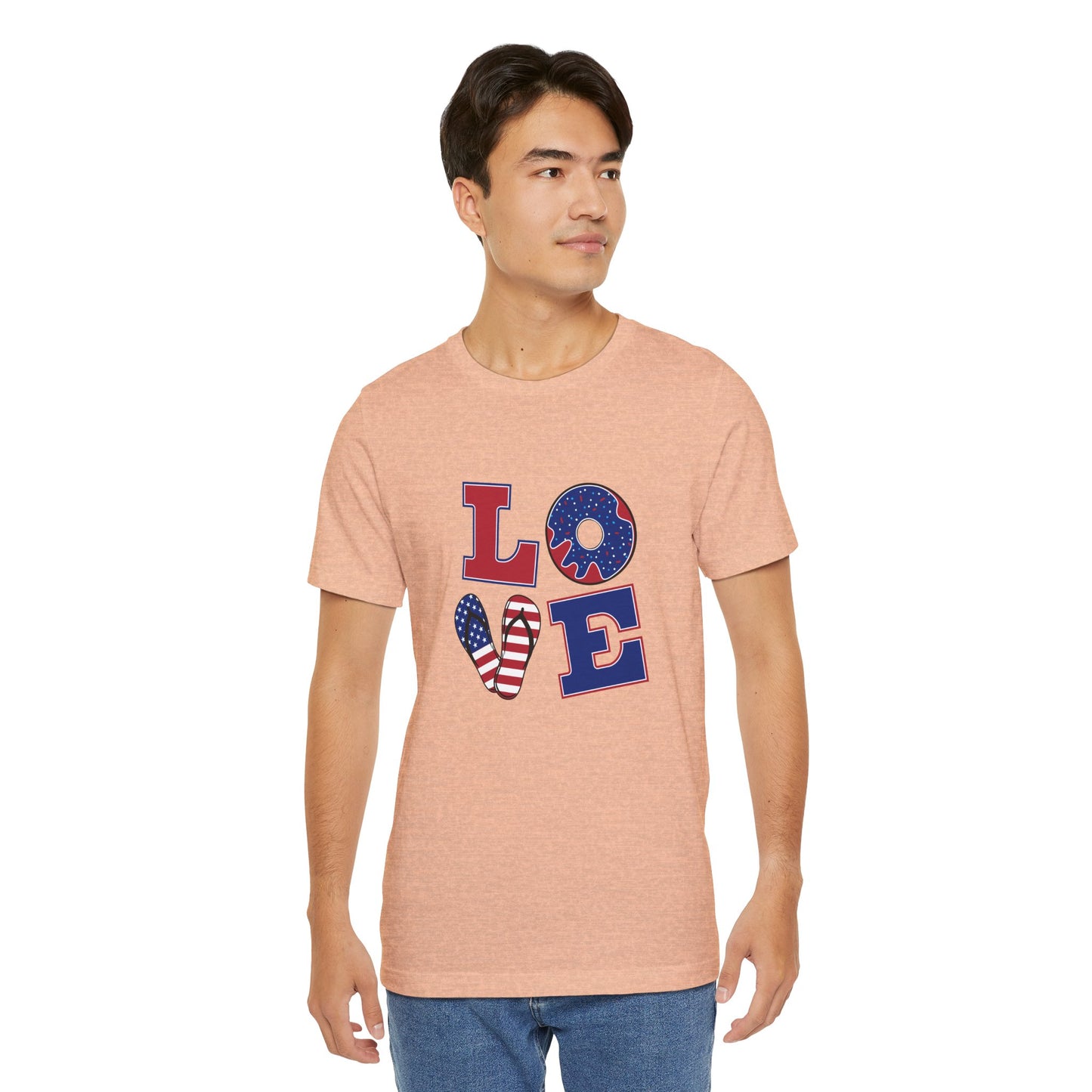 Love Unisex Tee for Independence Day