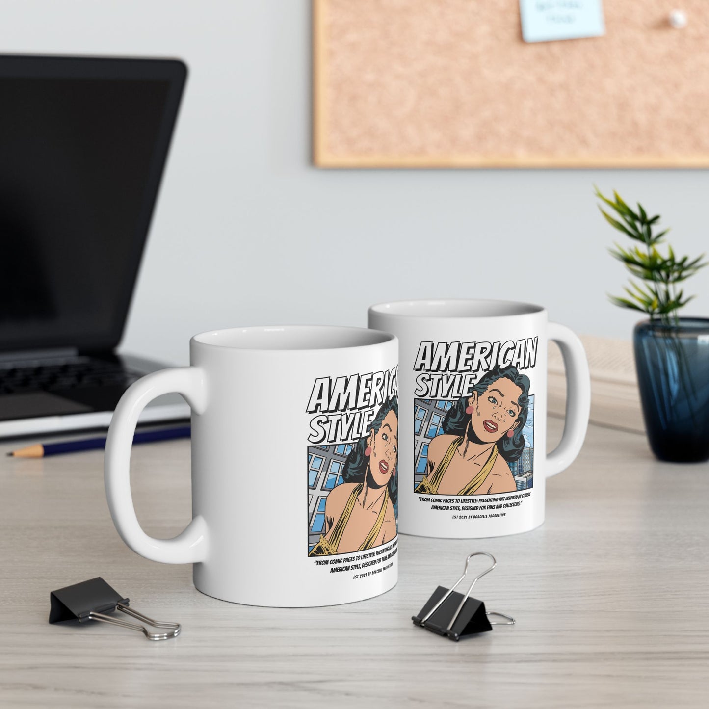 Vintage Comic Style Ceramic Mug