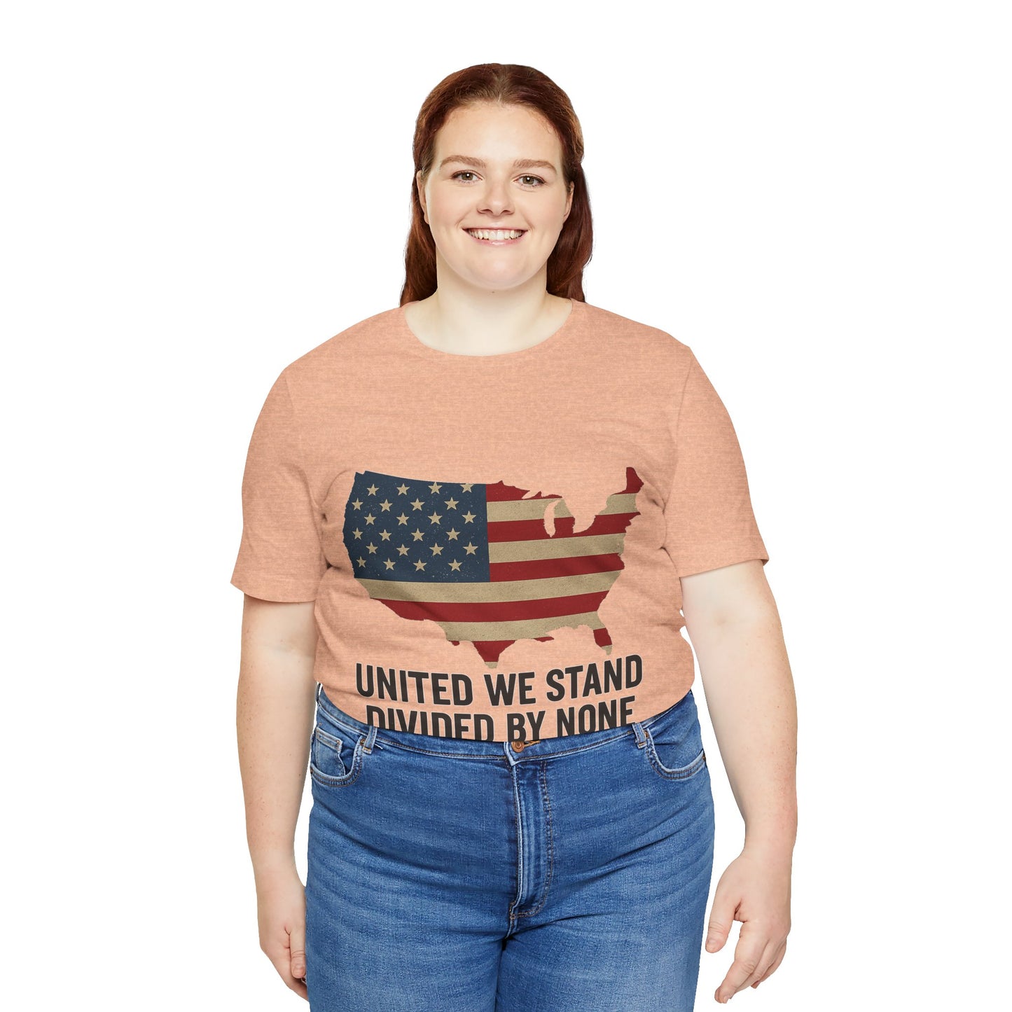 United We Stand Divided by None Patriotic Unisex Tee