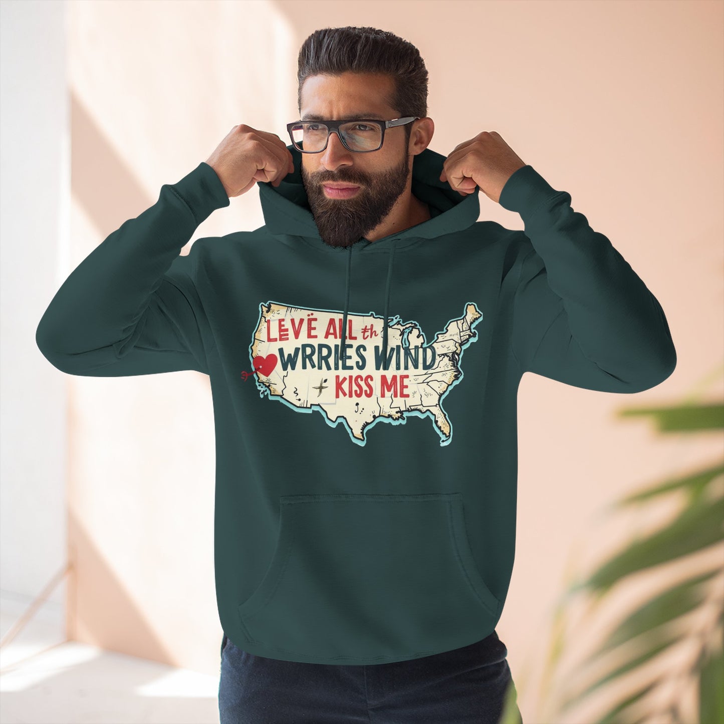 Cozy Map Fleece Hoodie