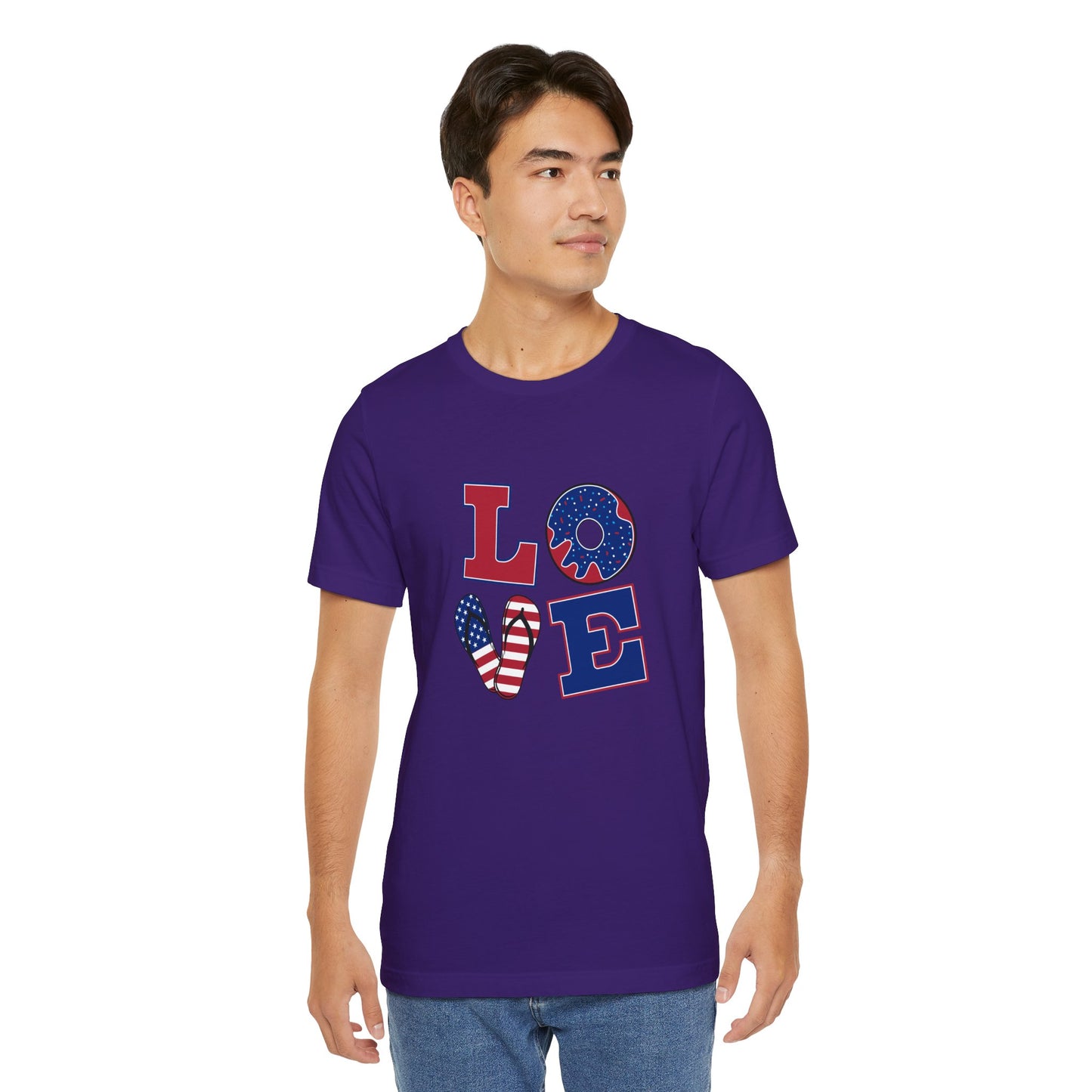 Love Unisex Tee for Independence Day