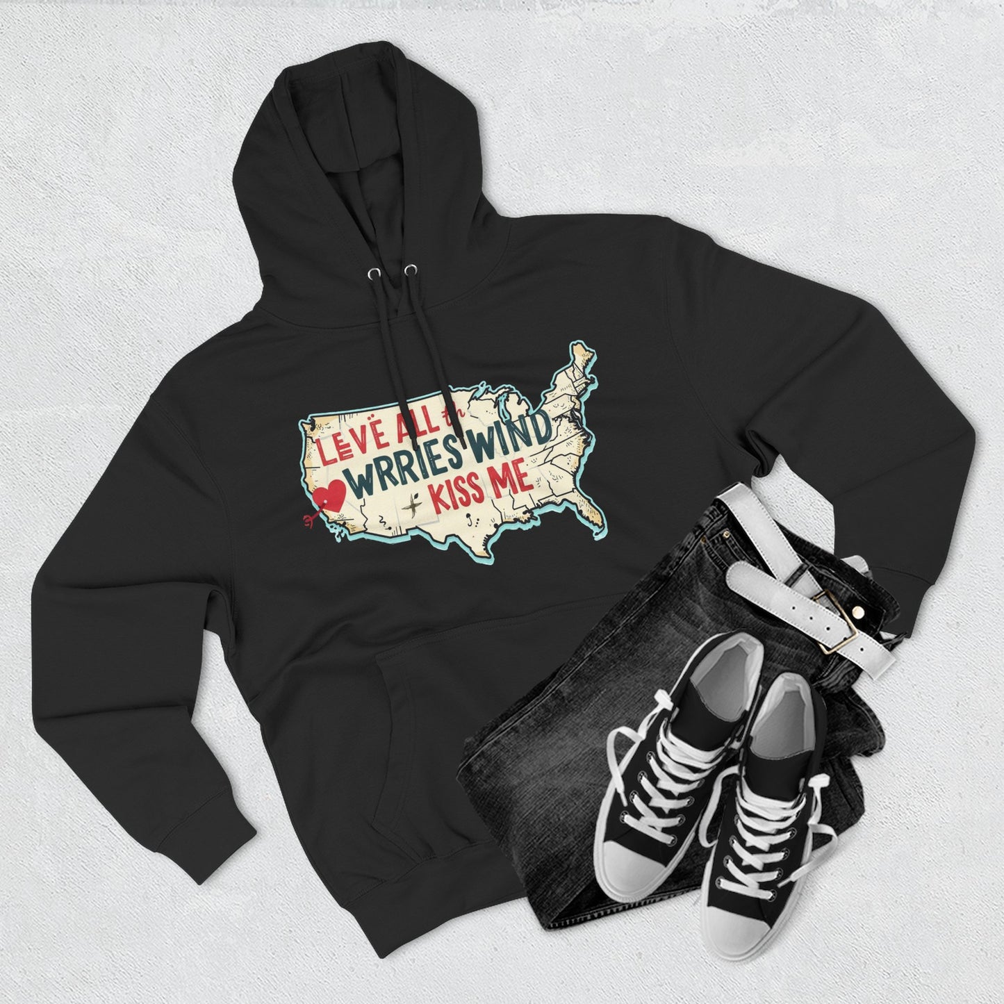 Cozy Map Fleece Hoodie