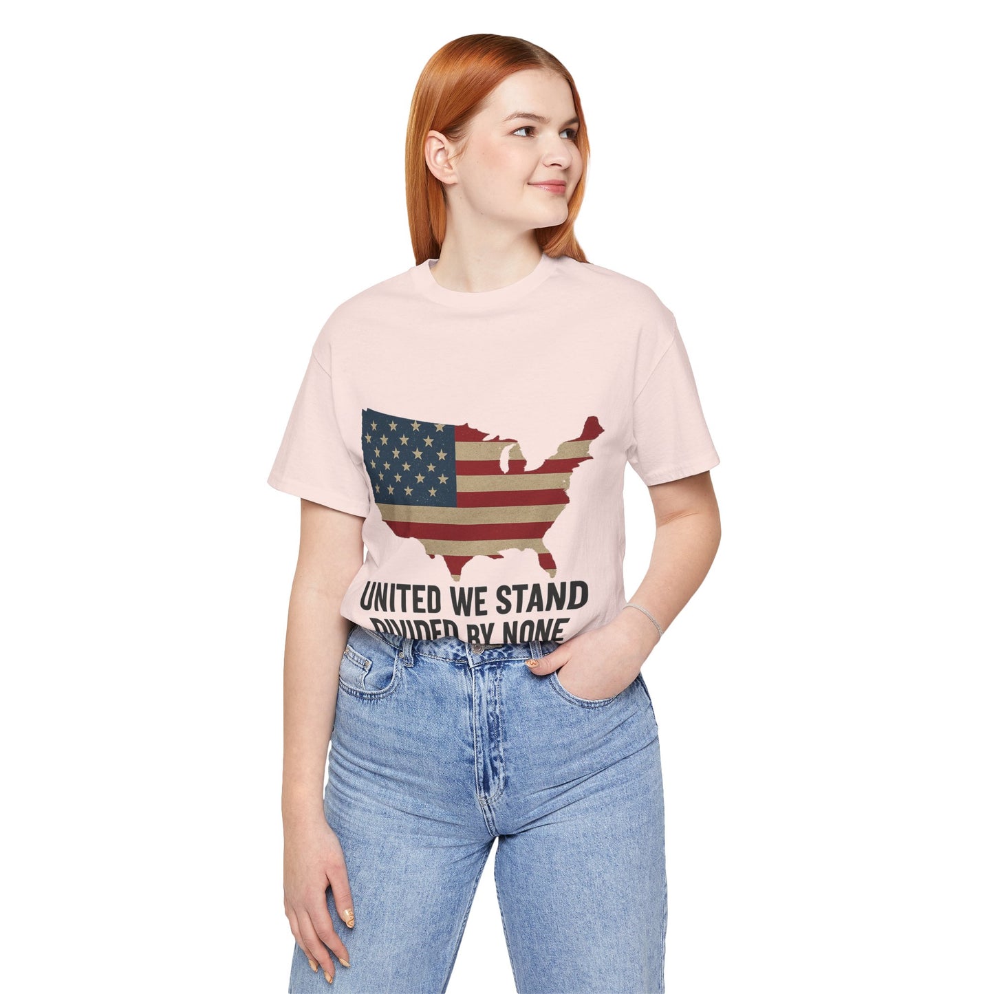 United We Stand Divided by None Patriotic Unisex Tee