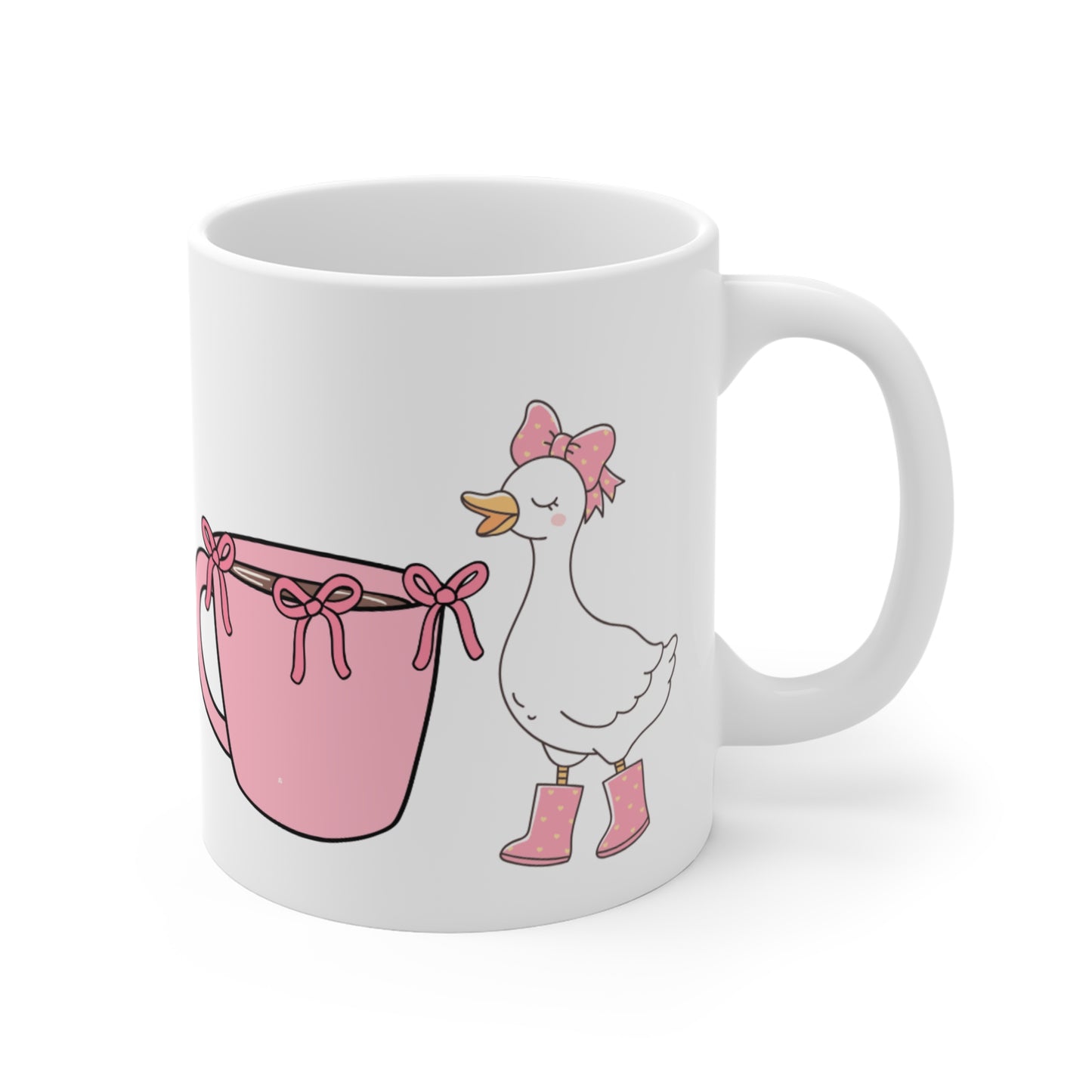 Cute Pink Mug with Bow Design, Perfect for Tea Lovers, Gift for Her, Birthday Mug, Cozy Home Decor