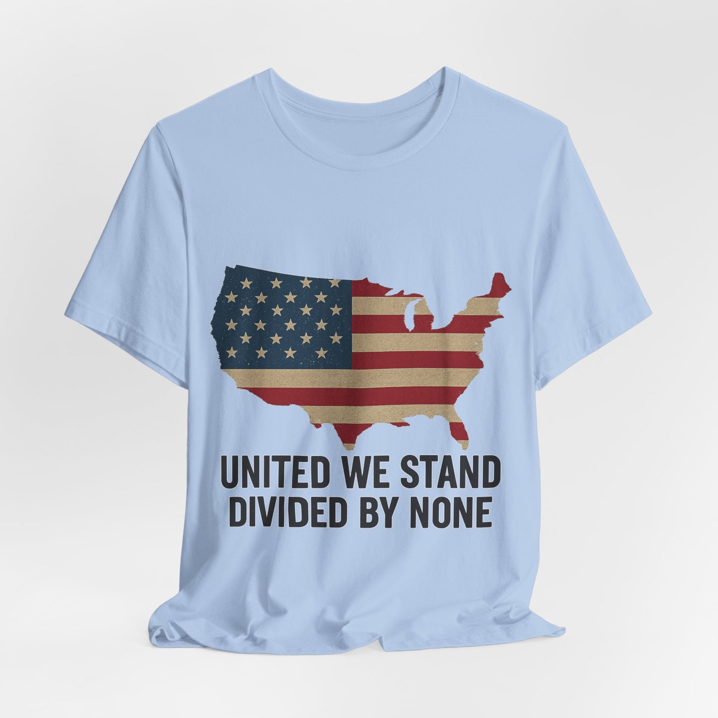 United We Stand Divided by None Patriotic Unisex Tee