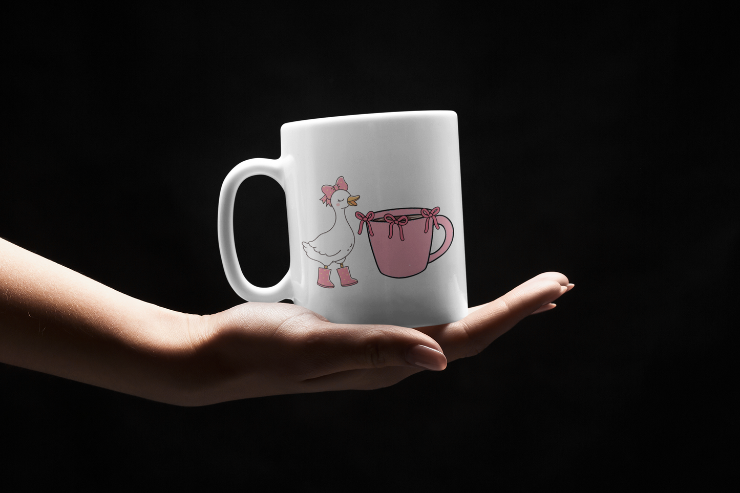 Cute Pink Mug with Bow Design, Perfect for Tea Lovers, Gift for Her, Birthday Mug, Cozy Home Decor