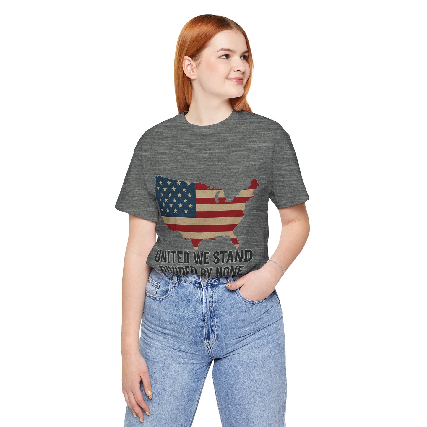 United We Stand Divided by None Patriotic Unisex Tee