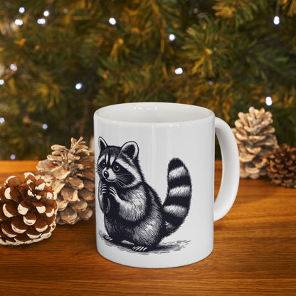 Whimsical Raccoon Mug