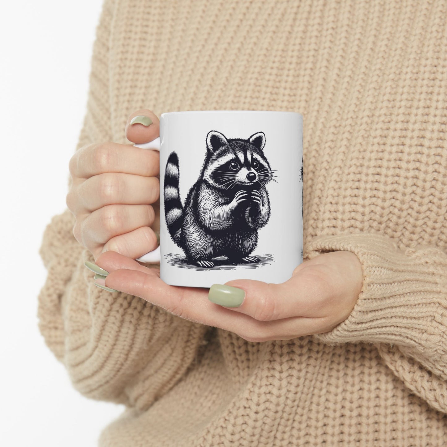 Whimsical Raccoon Mug