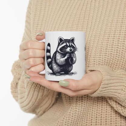 Whimsical Raccoon Mug