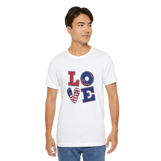 Love Unisex Tee for Independence Day