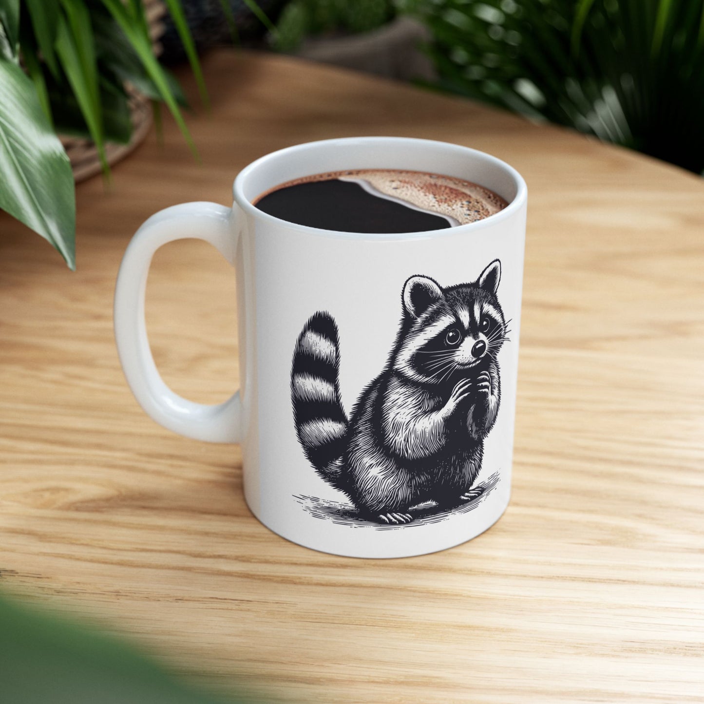 Whimsical Raccoon Mug